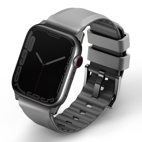 Uniq Linus AiroSoft™ Silikonarmband für das  Apple Watch Series 1 t/m 9 / SE (38/40/41 mm) | Series 10 / 11 (42 mm) - Chalk Grey