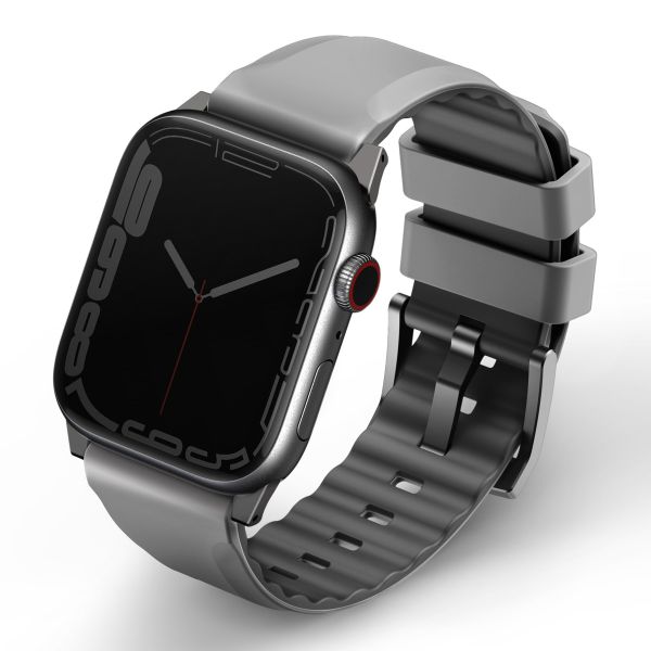 Uniq Linus AiroSoft™ Silikonarmband für die Apple Watch Series 1 bis 9 / SE (38/40/41 mm) | Series 10 (42 mm) - Kreidegrau