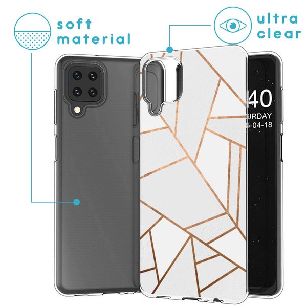 imoshion Design Hülle für das Samsung Galaxy A12 - White Graphic