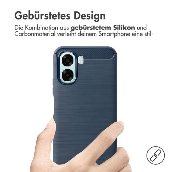 imoshion Brushed Back Cover Oppo A6x (4G/5G) - Dunkelblau