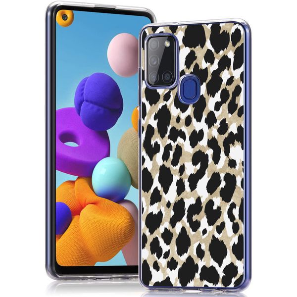 imoshion Design Hülle für das Samsung Galaxy A21s - Leopard / Schwarz