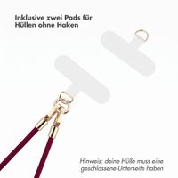 Selencia Universal Handyband mit 2 Haken - verstellbar - Bold Burgundy
