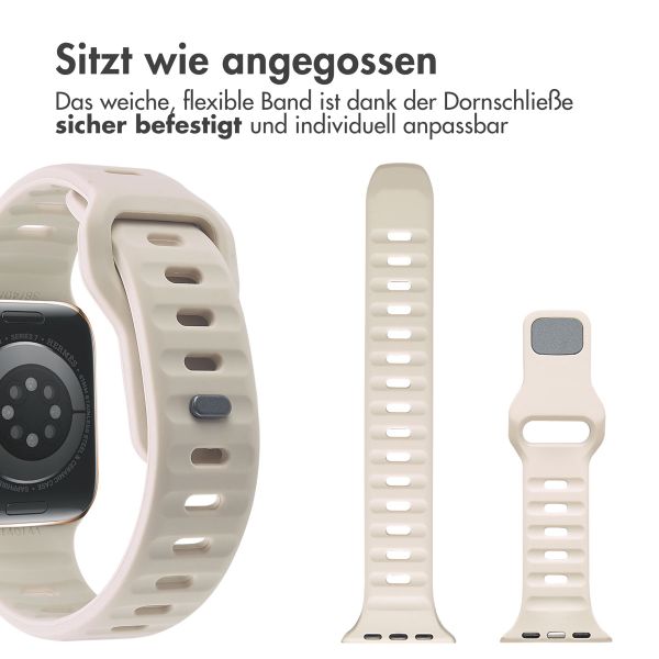 imoshion Active Sport Silikonarmband für die Apple Watch Series 1-10 / SE / Ultra (2) (44/45/46/49 mm) - Sternenlicht