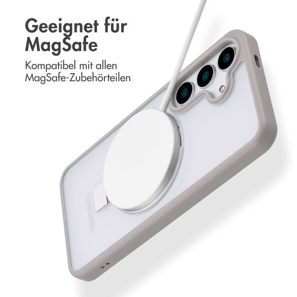 Accezz Ring Stand Backcover mit MagSafe Samsung Galaxy S25 - Grau
