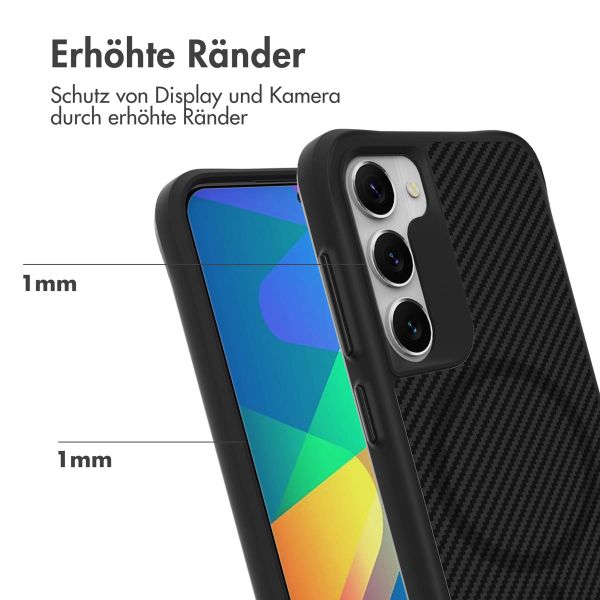 imoshion Rugged Hybrid Carbon Case mit MagSafe Samsung Galaxy S23 Plus - Schwarz