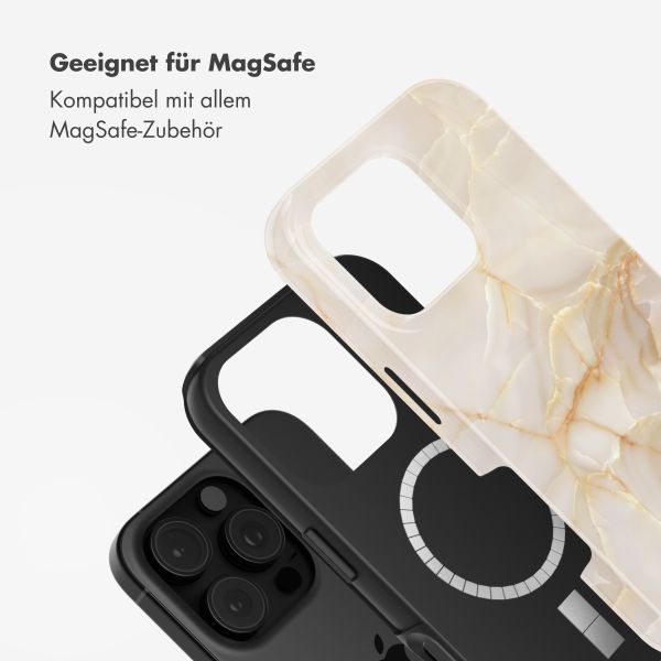 Selencia Vivid Rückabdeckung mit MagSafe Apple iPhone 16 Pro Max - Golden Beige Marble