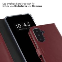 Selencia Echtleder Klapphülle Samsung Galaxy A37 (5G) - Burgundy