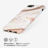 Selencia Aurora Fashion Back Case für das iPhone SE (2022 / 2020) / 8 / 7 - ﻿Strapazierfähige Hülle - 100 % recycelt - Weißer Marmor