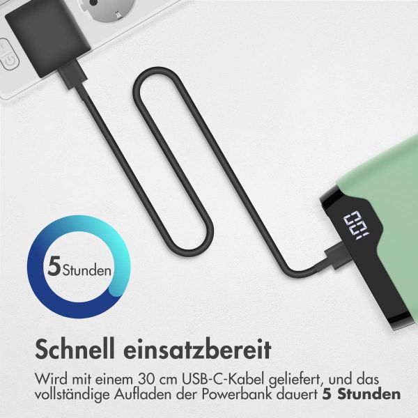 imoshion Powerbank - 20.000 mAh - Schnelles Aufladen und Power Delivery - Grün