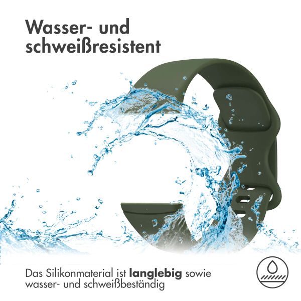imoshion Silikon-Armband⁺ für Fitbit Versa 4 / 3 / Sense (2) - Dunkelgrün