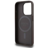 Guess 4G Metal Logo Back Cover MagSafe Apple iPhone 15 Pro - Braun