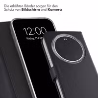 Selencia Echtleder Klapphülle Xiaomi 17 Ultra - Schwarz
