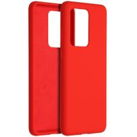 Accezz Liquid Silikoncase Samsung Galaxy S20 Ultra - Rot