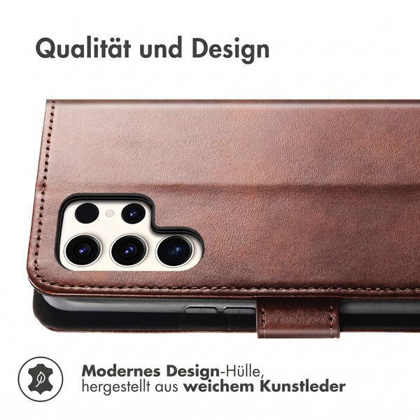 imoshion Luxuriöse Klapphülle Samsung Galaxy S23 Ultra - Dunkelbraun