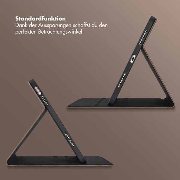 Selencia Riva Klapphülle Apple iPad 11 (2025) 11 Zoll A16 / iPad 10 (2022) 10.9 Zoll - Beige