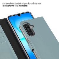 Selencia Echtleder Klapphülle Samsung Galaxy A17 - Hellblau