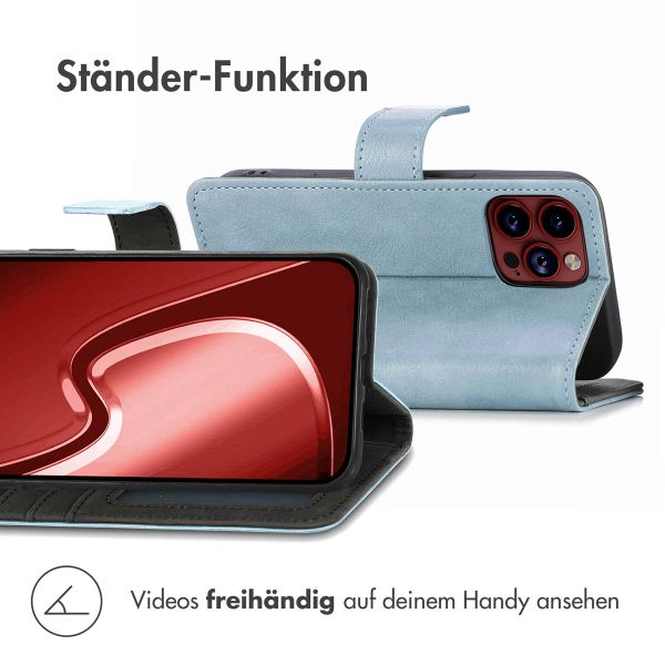 imoshion Luxuriöse Klapphülle Apple iPhone 15 Pro Max - Hellblau