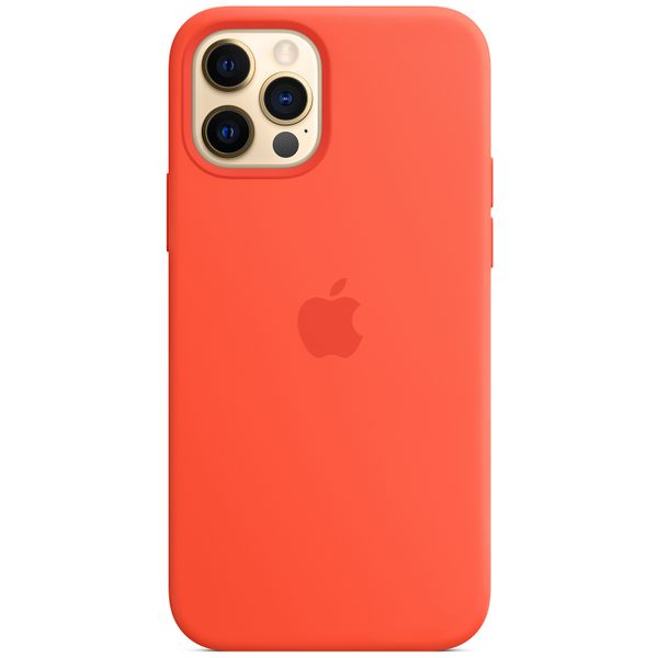 Apple Silikon-Case MagSafe für das iPhone 12 (Pro) - Electric Orange