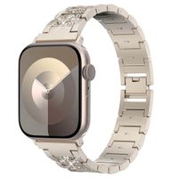 Selencia Sparkle Armband für das  Apple Watch Series 1 t/m 9 / SE (38/40/41 mm) | Series 10 / 11 (42 mm) - Champagne Gold