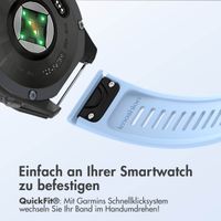 imoshion QuickFit® Silikonarmband Stripe für die Garmin Watch | 22 mm Anschluss - Hellblau