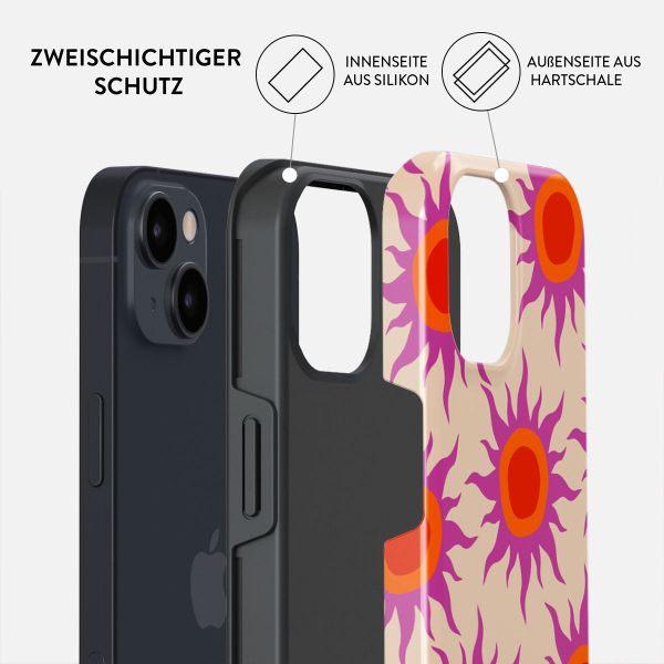 Burga Tough Back Cover für das iPhone 15 - Sunset Glow