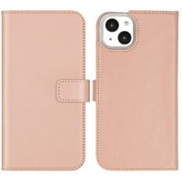 Selencia Echtleder Klapphülle für das Apple iPhone 14 Plus - Dusty Pink