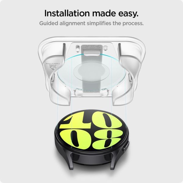 Spigen EZ FIT Glas.tR Displayschutzfolie mit Applikator für Samsung Galaxy Watch 7 - 44 mm - Transparent