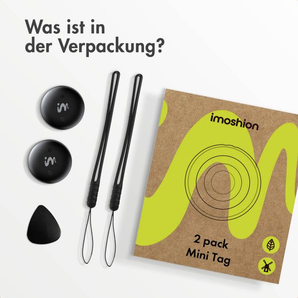 imoshion Wireless Tag - Bluetooth-Tracker für Android - 2 pack - Schwarz