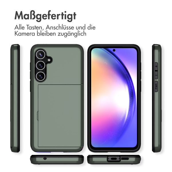 imoshion Backcover mit Kartenfach für das Samsung Galaxy A55 - Dunkelgrün