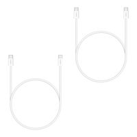 imoshion Braided USB-C-zu-USB-C-Kabel 60 W 2er-Pack - 0,5 Meter - Weiß