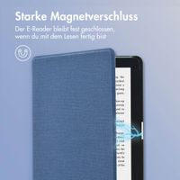 imoshion Canvas Sleepcover Klapphülle Kobo Clara 2E / Tolino Shine 4 - Dunkelblau