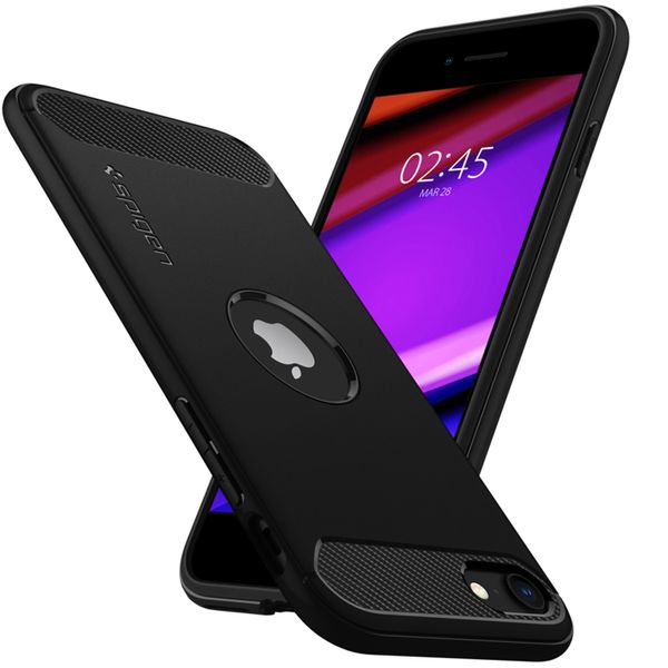 Spigen Rugged Armor Case für Apple iPhone SE (2022 / 2020) - Schwarz