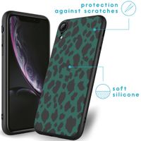 imoshion Design Hülle iPhone Xr - Leopard - Grün / Schwarz