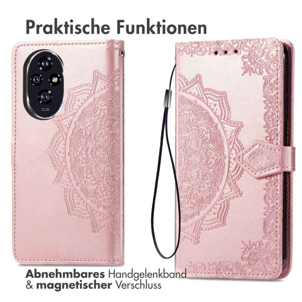 imoshion Mandala Klapphülle für das Honor 200 - Rose Gold