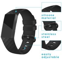 imoshion Silikonband für das  Fitbit Charge 3 / 4 - Schwarz