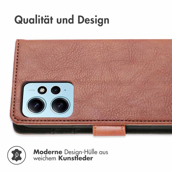 imoshion Luxuriöse Klapphülle für das Xiaomi Redmi Note 12 (4G) - Braun