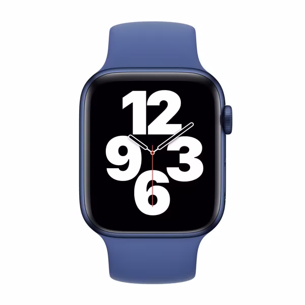Apple Silikon Solo Loop für das  Apple Watch | 38/40/41/42 mm - Größe 8 - Toma Blue