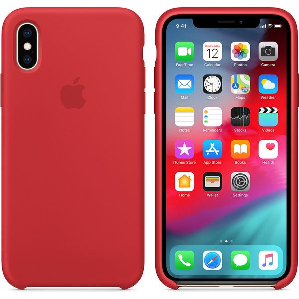 Apple Silikon-Case Rot für das Apple iPhone Xs / X