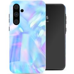 Selencia Vivid Tough Back Cover für das Samsung Galaxy A55 - Holographic Blue Dream