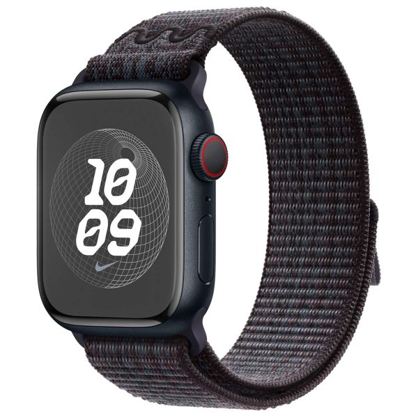 Apple Nike Sport Loop Band für die Apple Watch Series 1 bis 9 / SE (38/40/41 mm) | Series 10 (42 mm) - Black/Blue