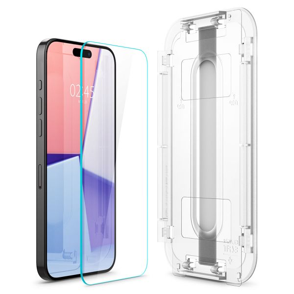 Spigen GLAStR Fit Displayschutzfolie 2er-Pack + Applicator für das Apple iPhone 15 Pro