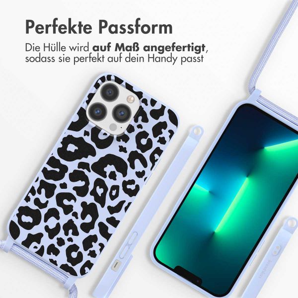 imoshion SilikonHülle design mit Band Apple iPhone 13 Pro Max - Animal Lila