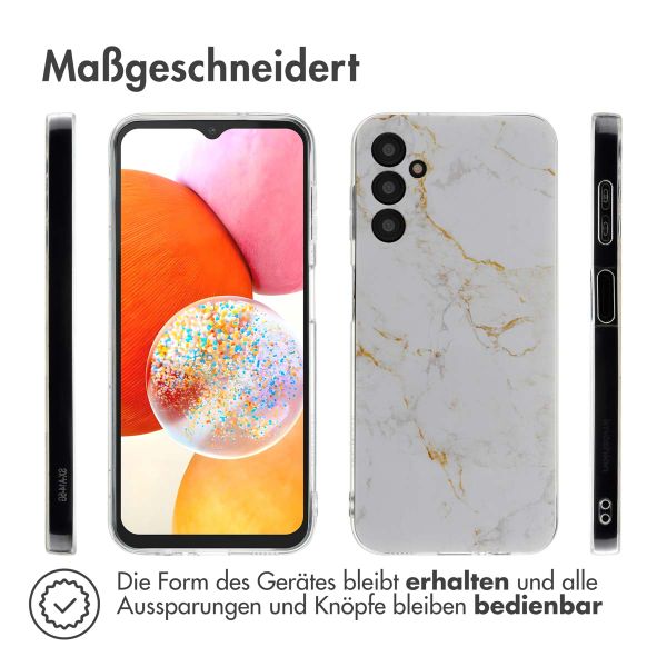 imoshion Design Hülle Samsung Galaxy A14 (5G/4G) - White Marble