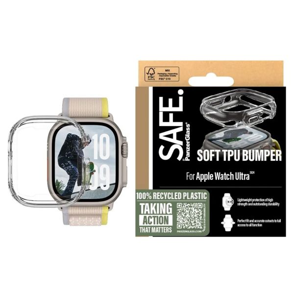 SAFE by PanzerGlass Bumper für die Apple Watch 7-9 / SE 2024 - 41 mm - Transparent