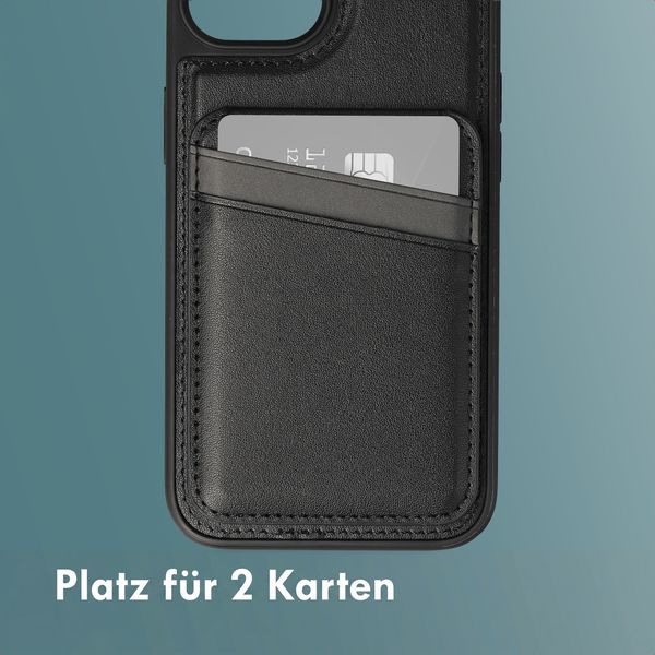 imoshion Backcover mit Kartenfach und Ständer Apple iPhone 15 - Schwarz
