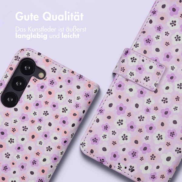 imoshion ﻿Design Klapphülle für das Samsung Galaxy S23 - Purple Flowers