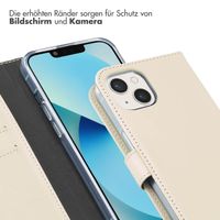 Selencia Echtleder Klapphülle für das iPhone 13 - Greige