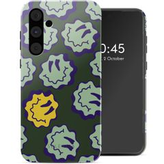 Selencia Vivid Back Cover Samsung Galaxy A55 - Wavy Smiley Green