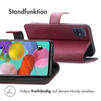 imoshion Luxuriöse Klapphülle Samsung Galaxy A51 - Bordeaux