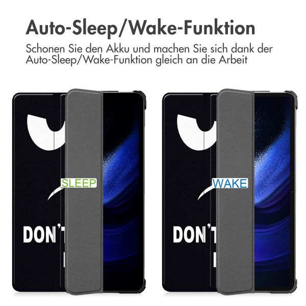 imoshion Design Trifold Klaphülle Xiaomi Pad 6 / 6 Pro - Don't touch